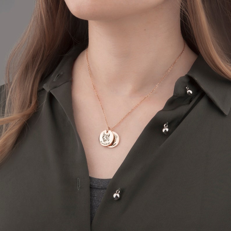 925 Sterling Silver-Pet Portrait Name Necklace